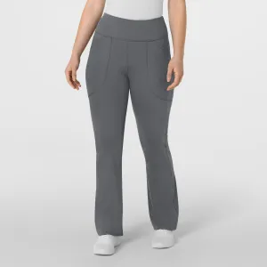 RENEW 5459 Knit Flare Yoga Scrub Pants Pewter