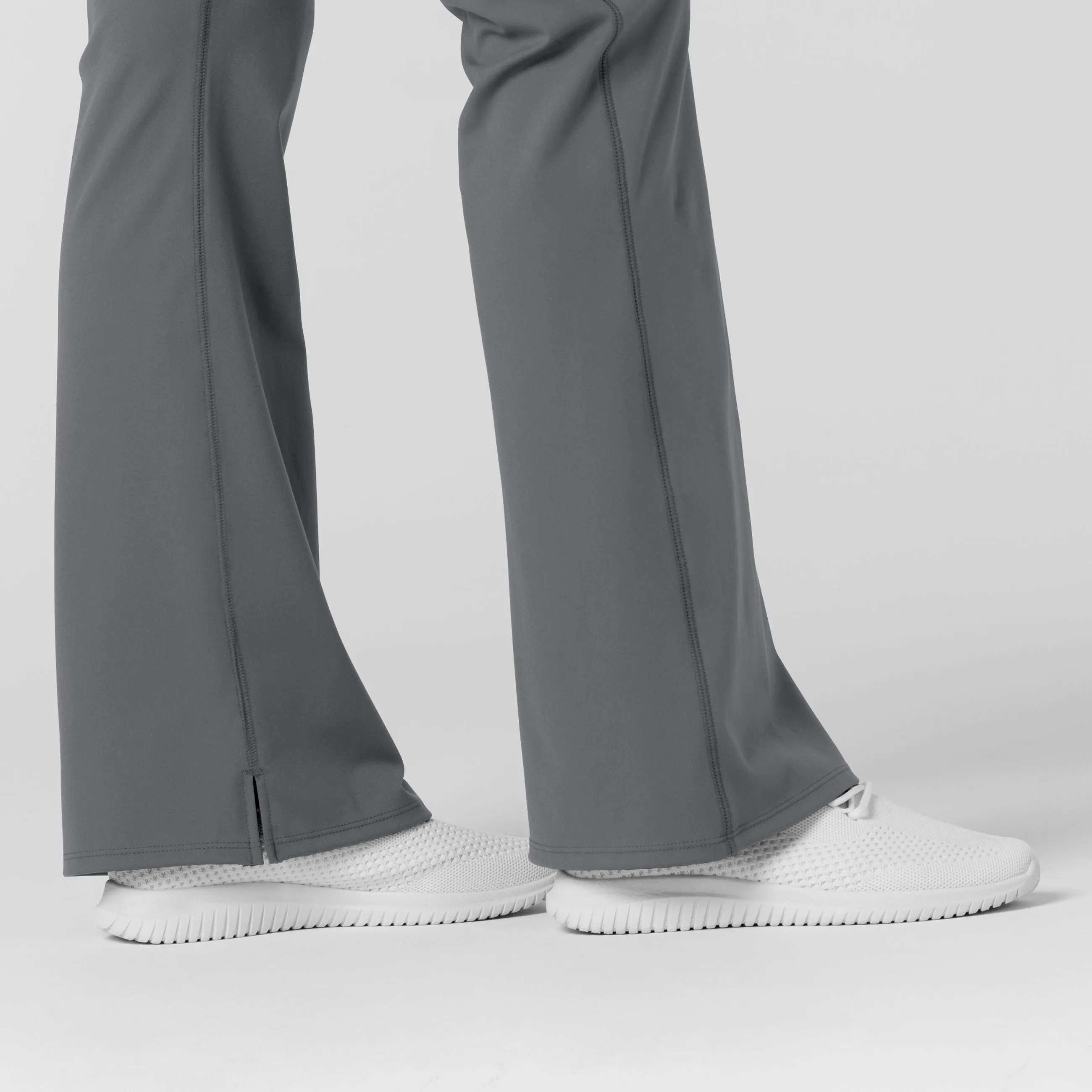 RENEW 5459 Knit Flare Yoga Scrub Pants Pewter