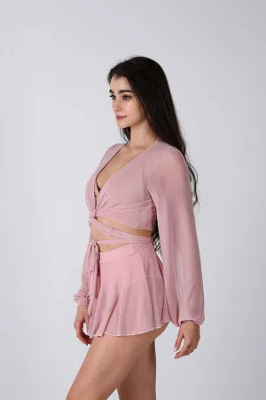 REV ACTIV Mesh Skirt Bottoms  - Pink
