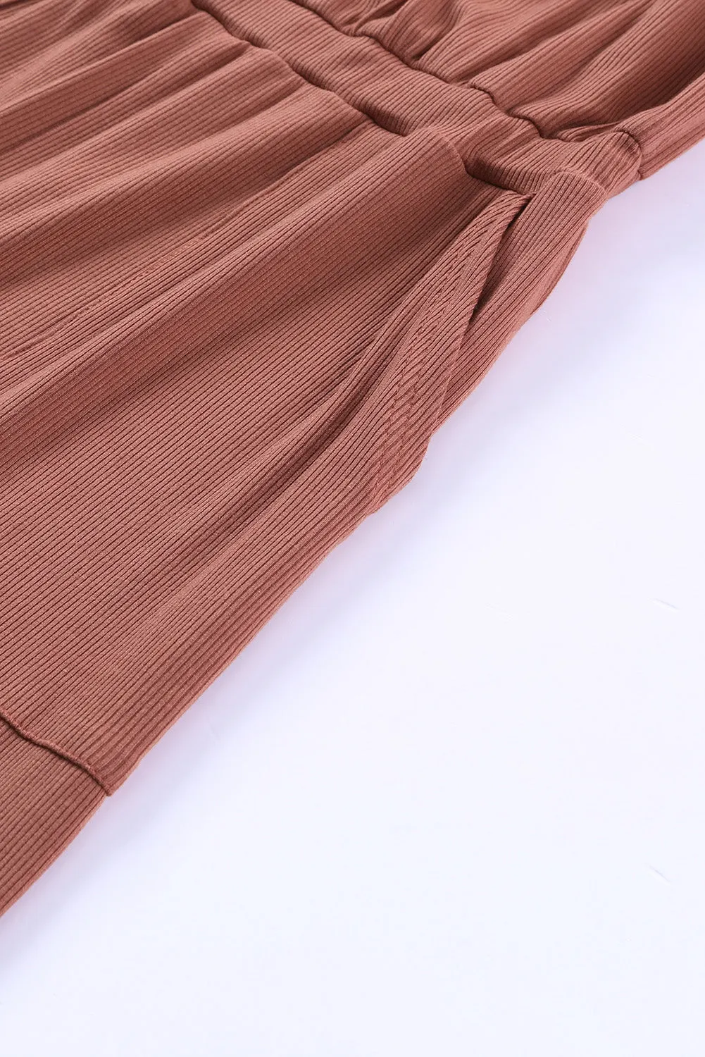 Ribbed Short Sleeve Jumpsuit
