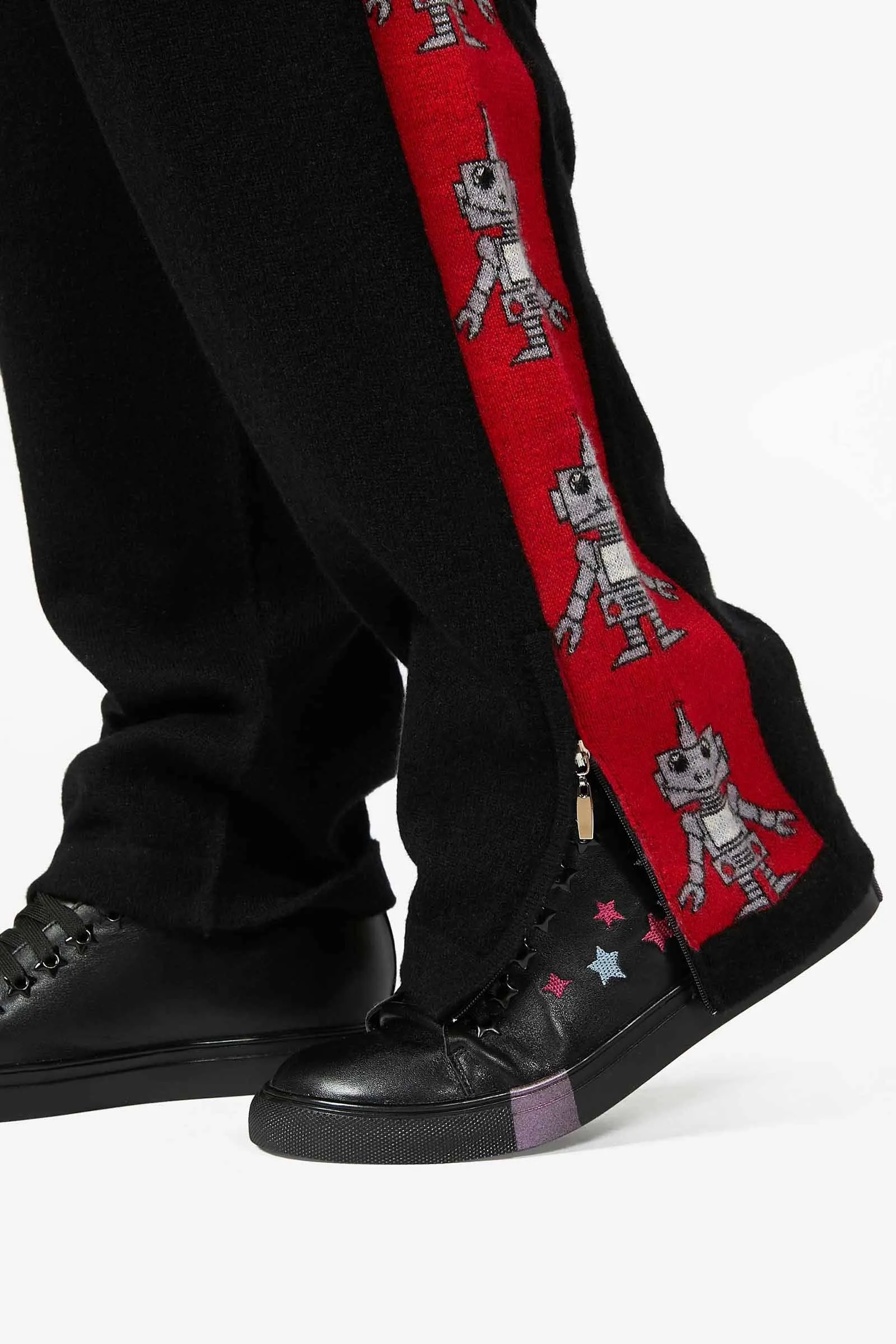 Robot Cashmere Zip Track Pants
