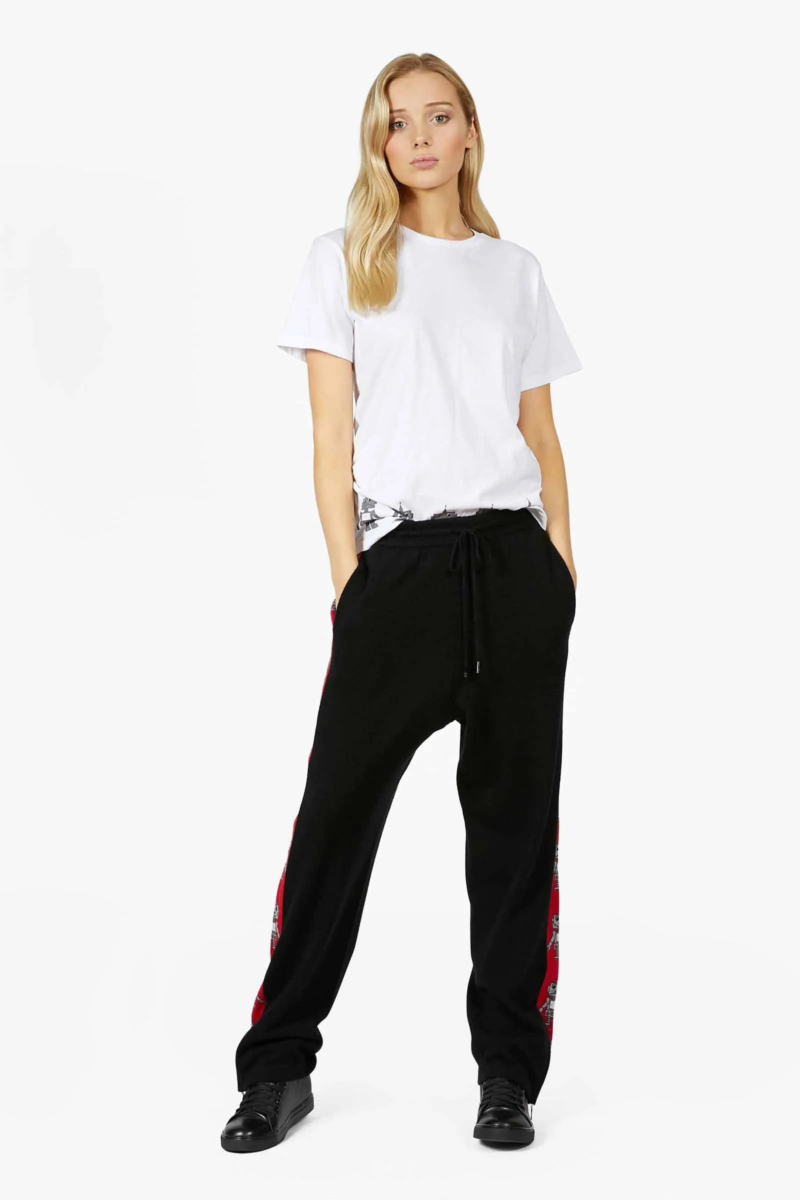 Robot Cashmere Zip Track Pants