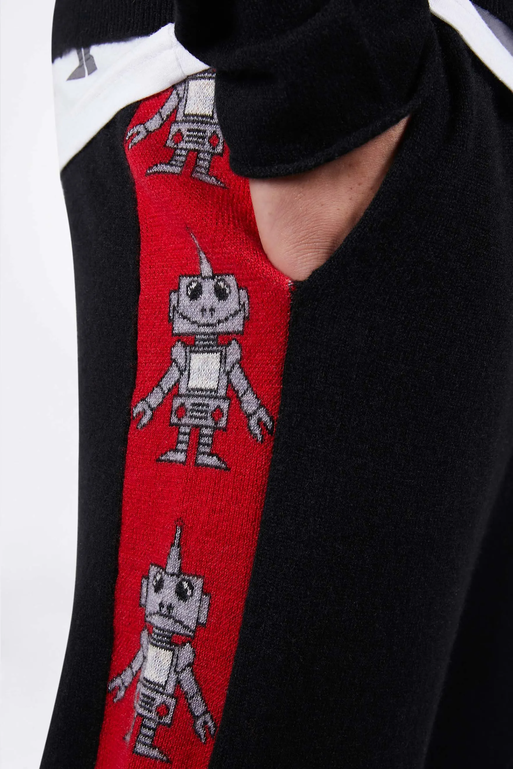 Robot Cashmere Zip Track Pants