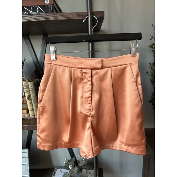 Ronny Kobo Gabi Satin Short Buttertum Womens Size Small