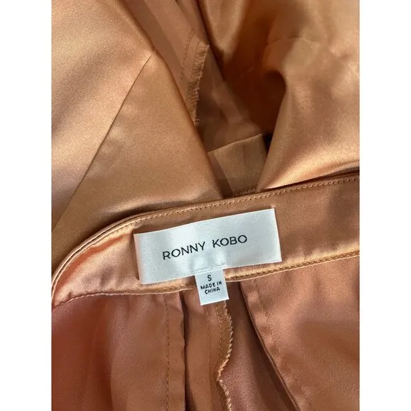 Ronny Kobo Gabi Satin Short Buttertum Womens Size Small
