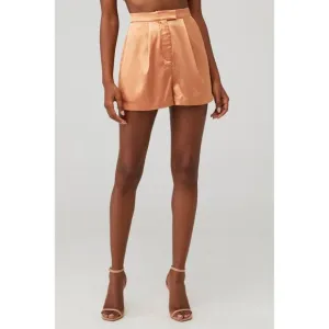 Ronny Kobo Gabi Satin Short Buttertum Womens Size Small