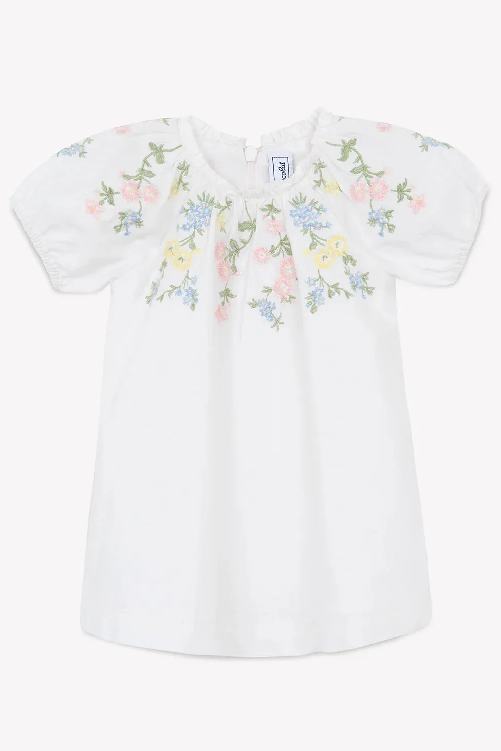 Rose embroidered dress by Tartine Et Chocolat