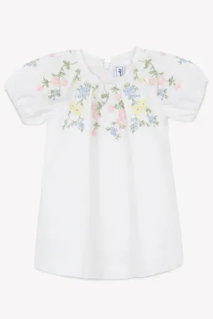 Rose embroidered dress by Tartine Et Chocolat