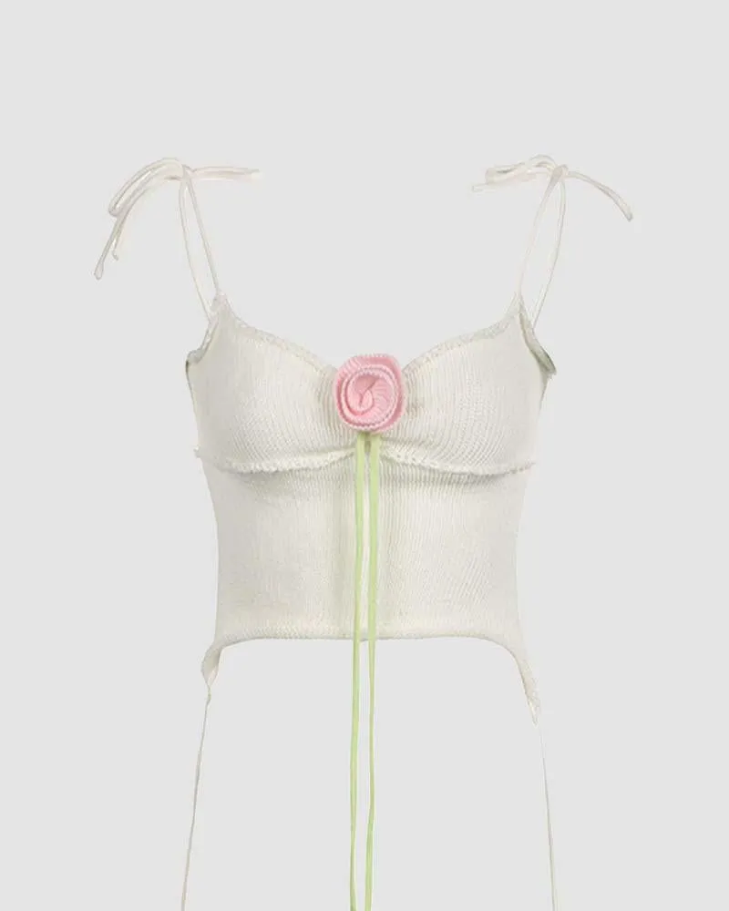 Rosebud Crochet Cami Top