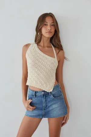 Rosella Asymmetrical Open Back Crochet Top