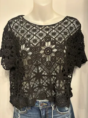 Round Neck Crochet Top *FINAL SALE*