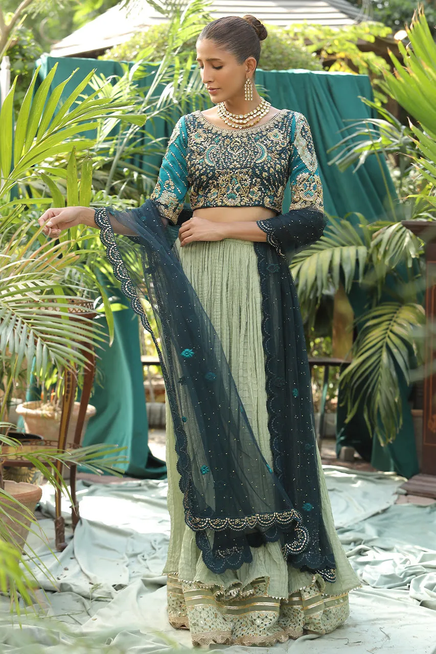 Royal Pakistani Embroidered Lehenga Choli Wedding Dress