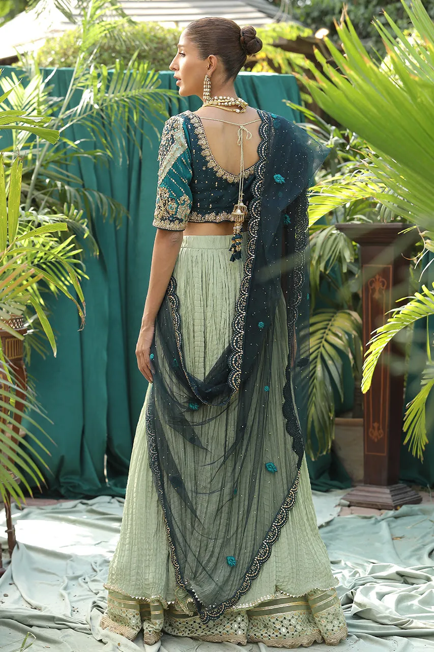 Royal Pakistani Embroidered Lehenga Choli Wedding Dress