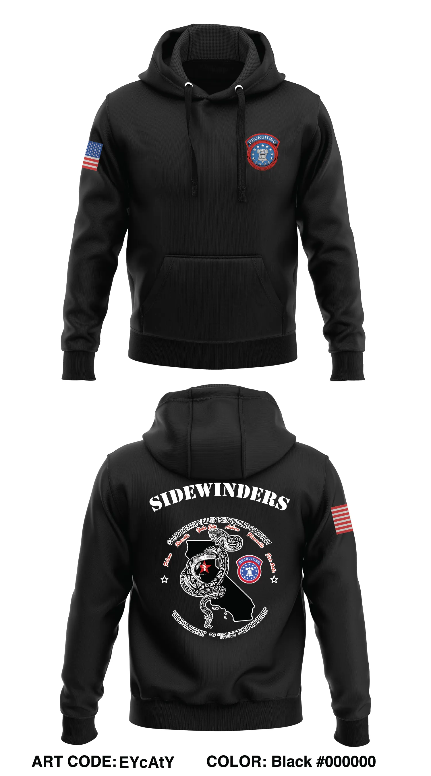 SAC VALLEY ARMY RCTG CO Store 1  Core Men's Hooded Performance Sweatshirt - EYcAtY
