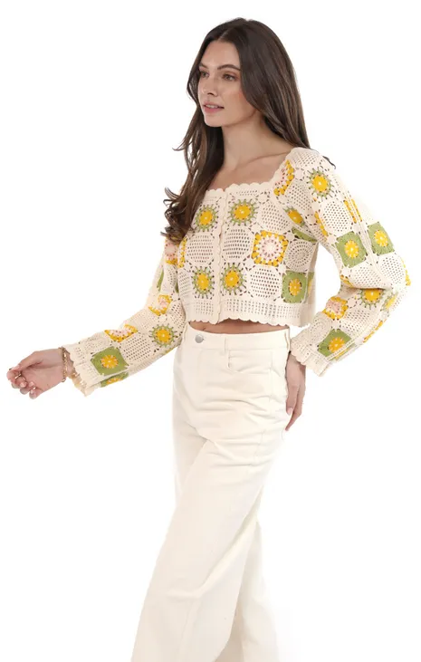 Sadie & Sage SPRING DAY CROCHET CARDI