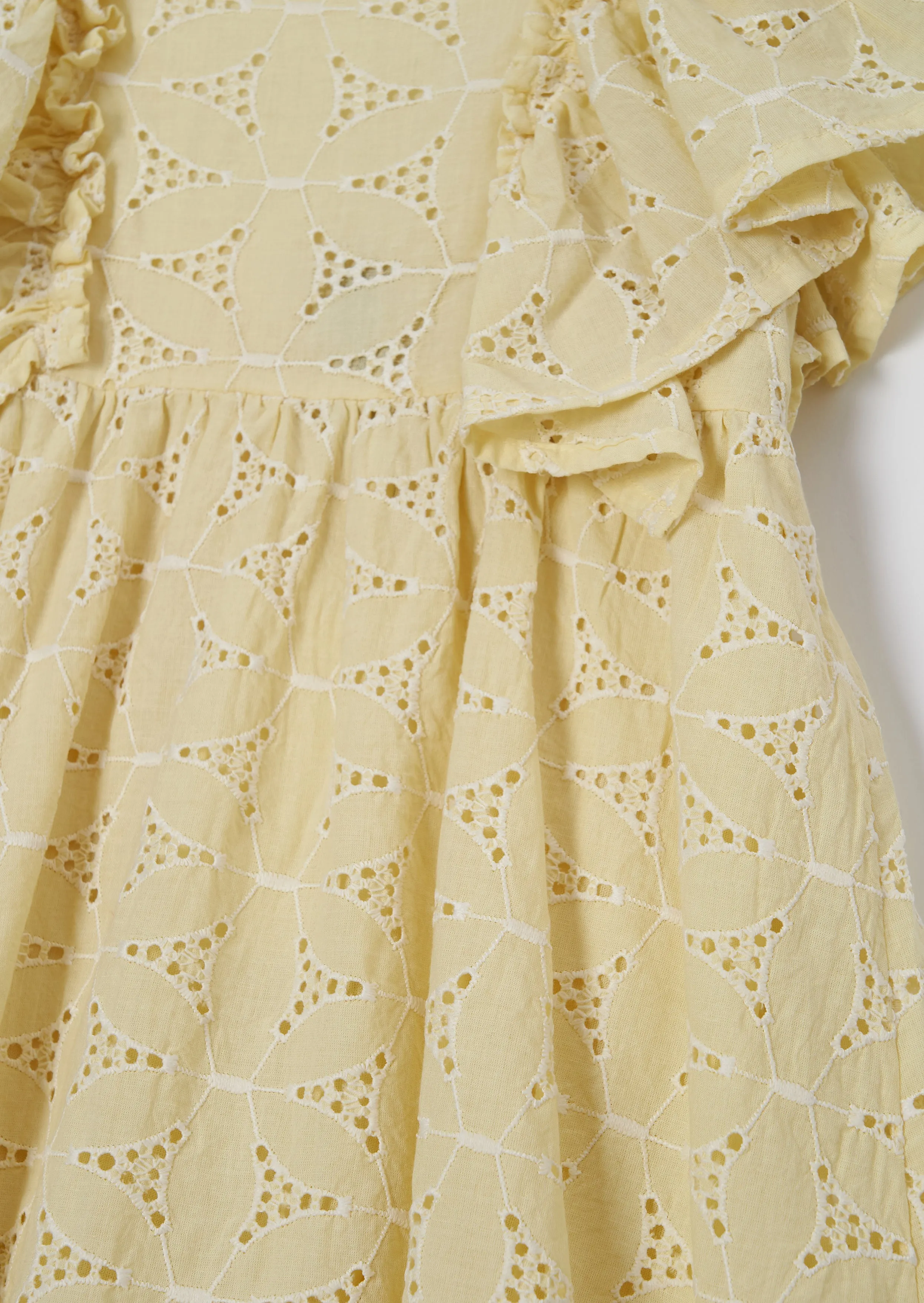 Sara Lemon Broderie Dress