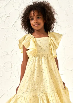 Sara Lemon Broderie Dress