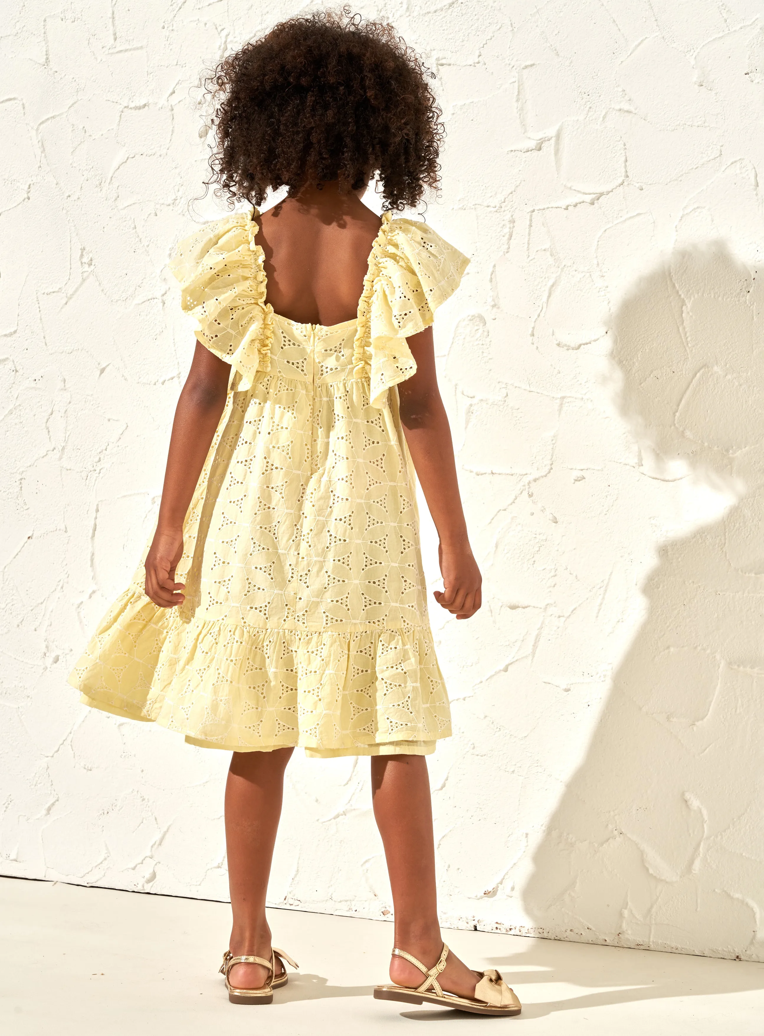 Sara Lemon Broderie Dress