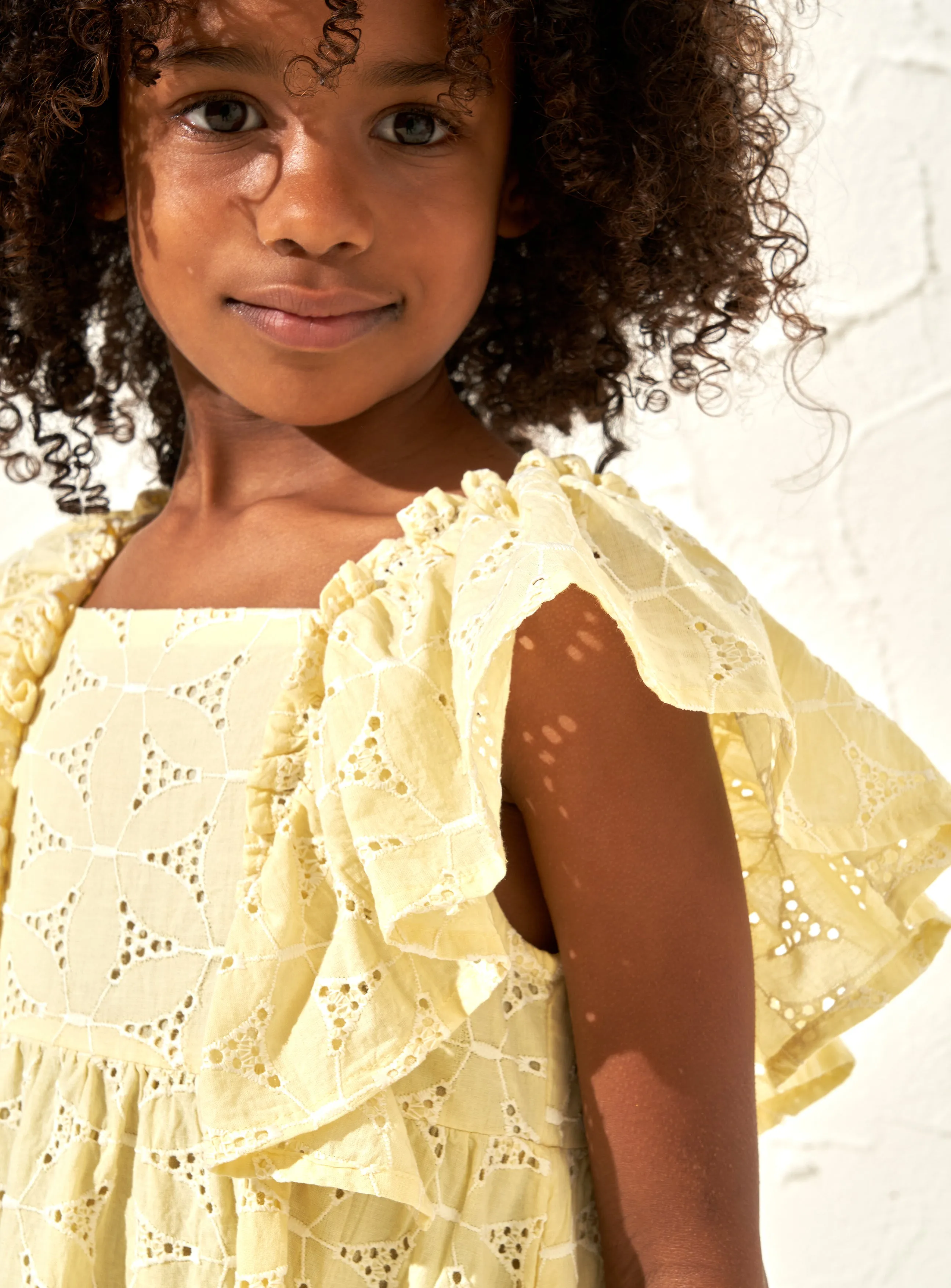 Sara Lemon Broderie Dress