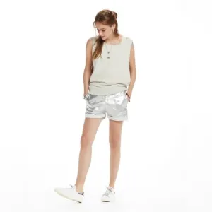 Scotch &amp; Soda Foil Printed Sweat Shorts, Silver, Size 1 (S)