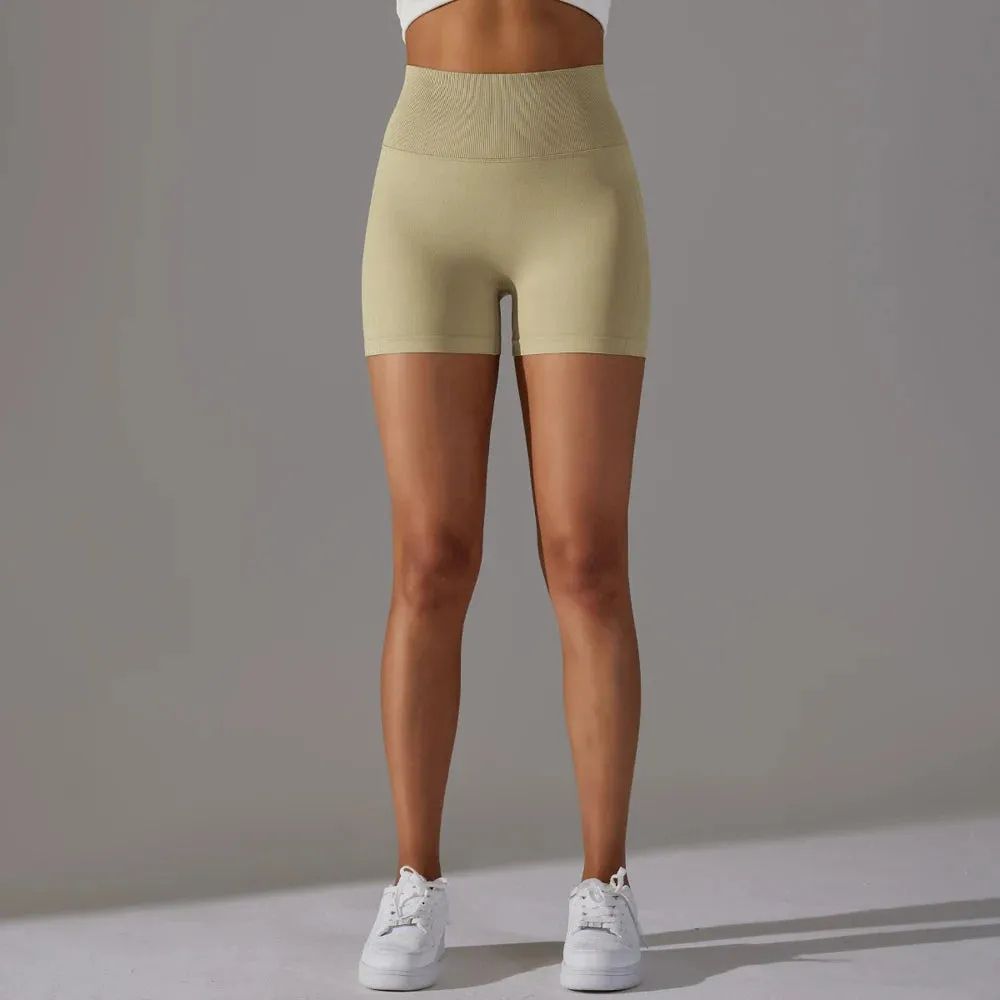 Scrunch Butt Yoga Shorts Women - Seamless Biker Shorts, Fitness High Waist Yoga Leggings, Push Up Hip Stretchy Running Shorts