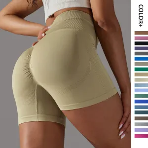 Scrunch Butt Yoga Shorts Women - Seamless Biker Shorts, Fitness High Waist Yoga Leggings, Push Up Hip Stretchy Running Shorts