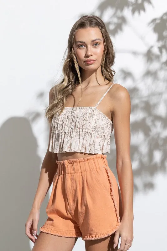 Selina Ruffled High Waist Shorts
