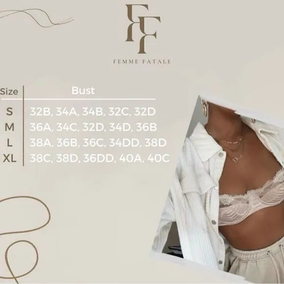 Sexy Floral Lace Up Underwire Lingerie Set