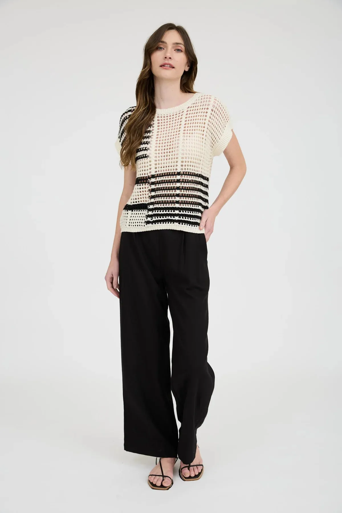 Sheer Crochet Knit Top