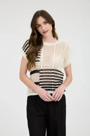 Sheer Crochet Knit Top