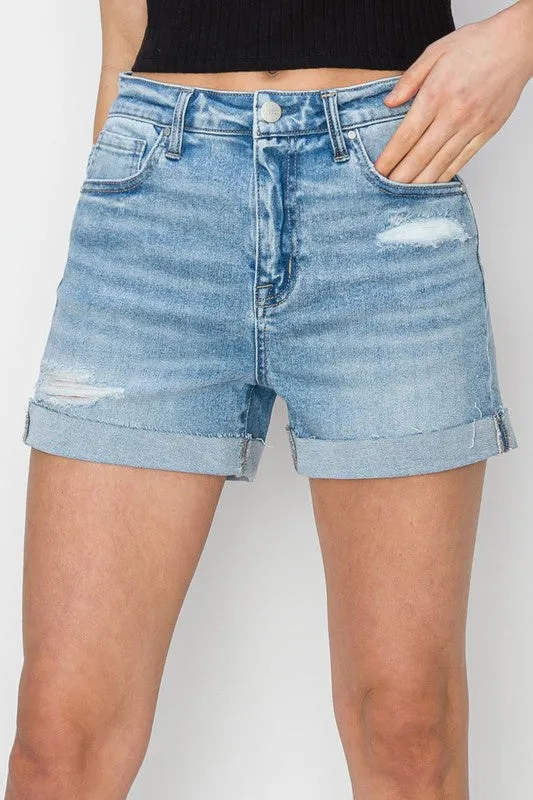 Skyler Cuffed Denim Shorts