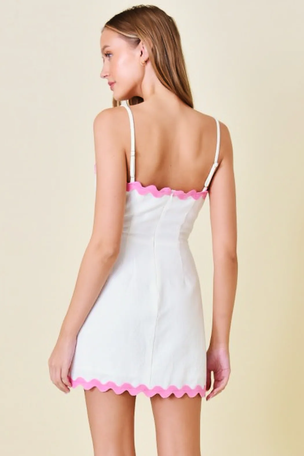 S/L Trim Det Mini Dress
