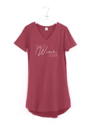 Sleep Shirt - Wine Down Burgundy FINAL SALE