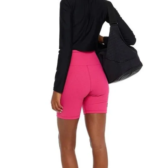 Solid &amp; Striped Sport High Tide High Waist Ribbed Bike Shorts Pink Size Medium