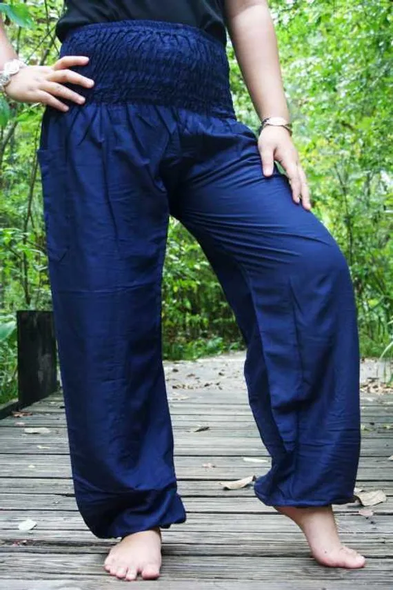 Solid Blue Pants