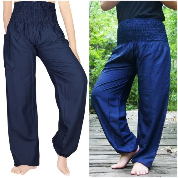 Solid Blue Pants