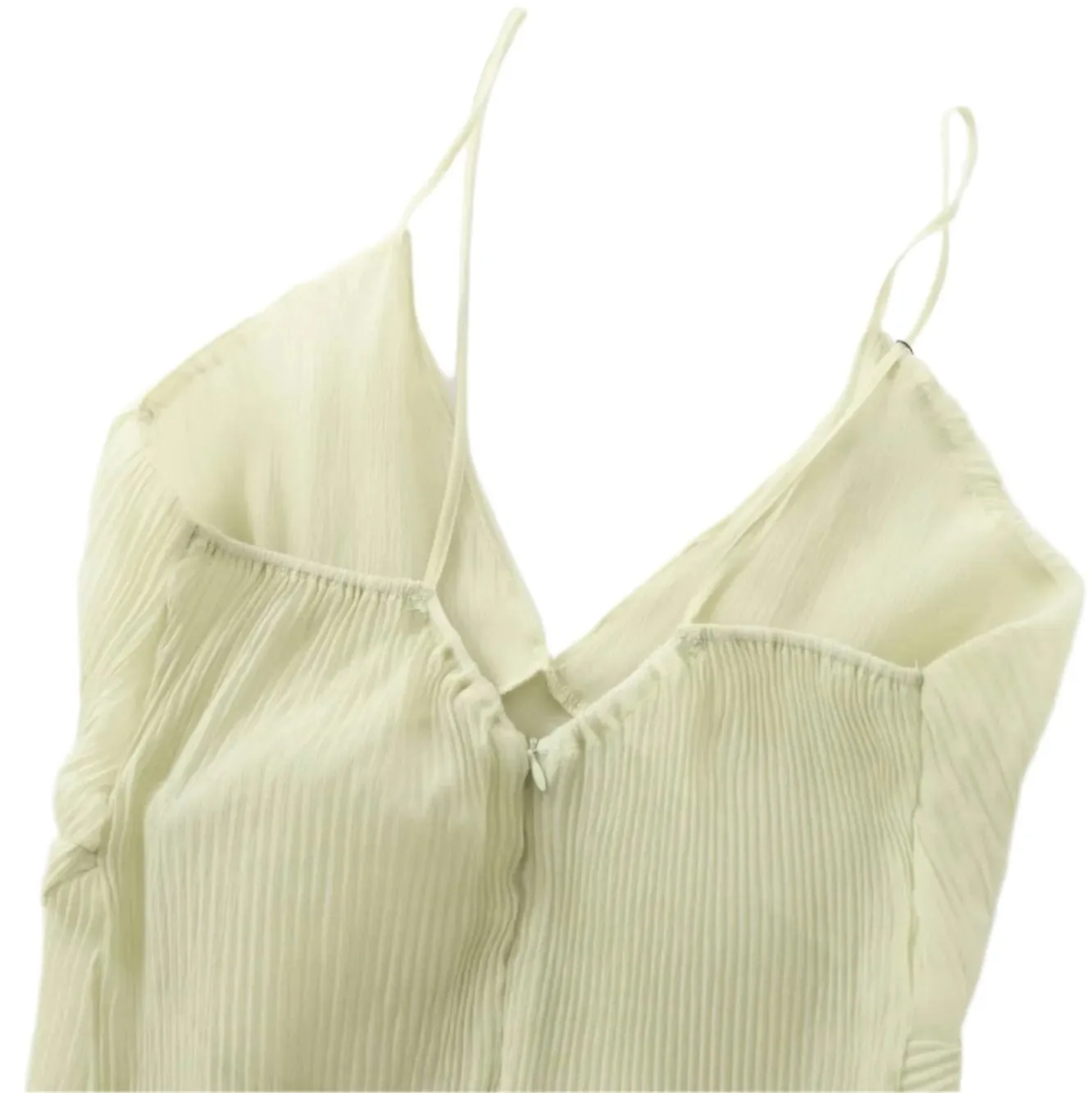 Spaghetti Strap Crinkle V-Neck Maxi Dress