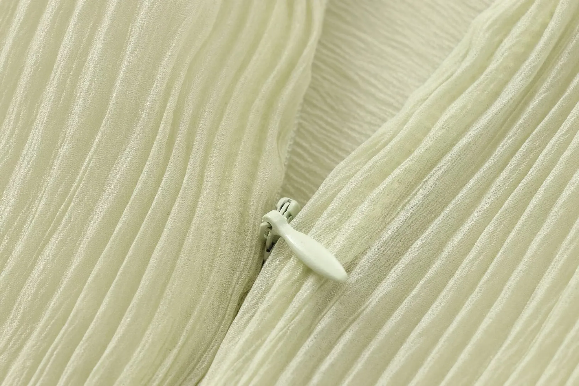 Spaghetti Strap Crinkle V-Neck Maxi Dress