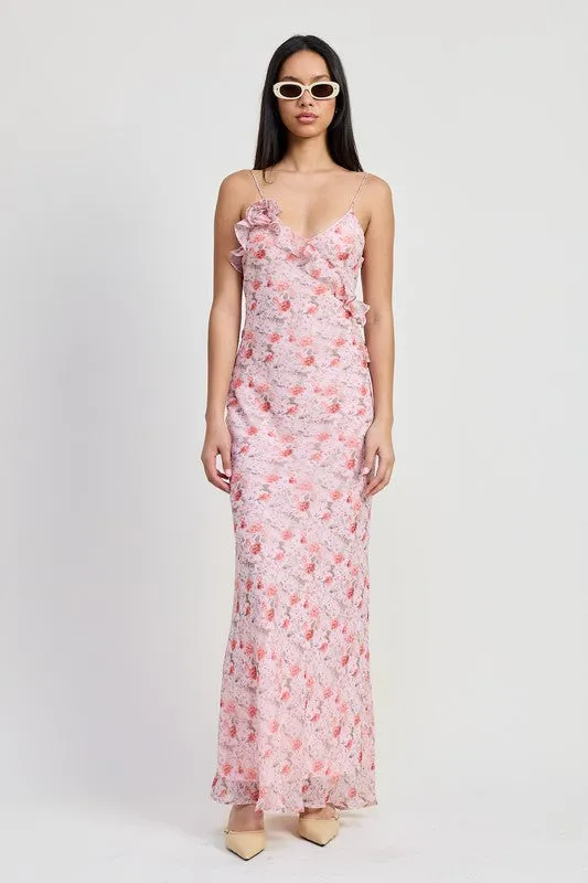 SPAGHETTI STRAP MAXI DRESS