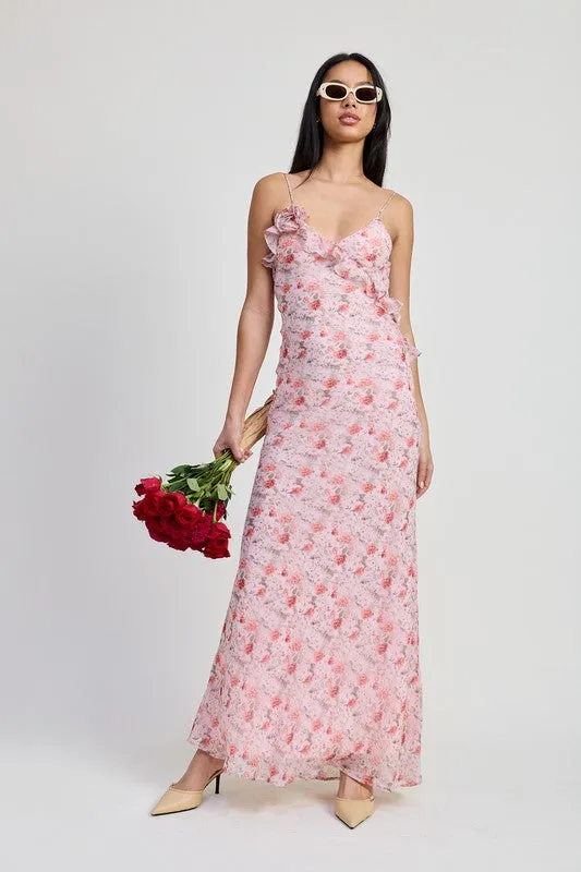 SPAGHETTI STRAP MAXI DRESS
