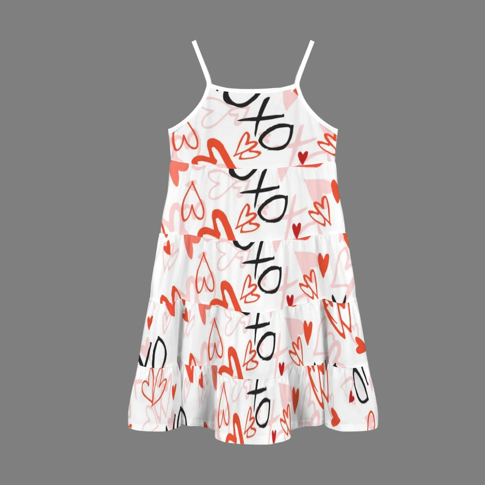 Spaghetti Strap Tiered Girls Dress