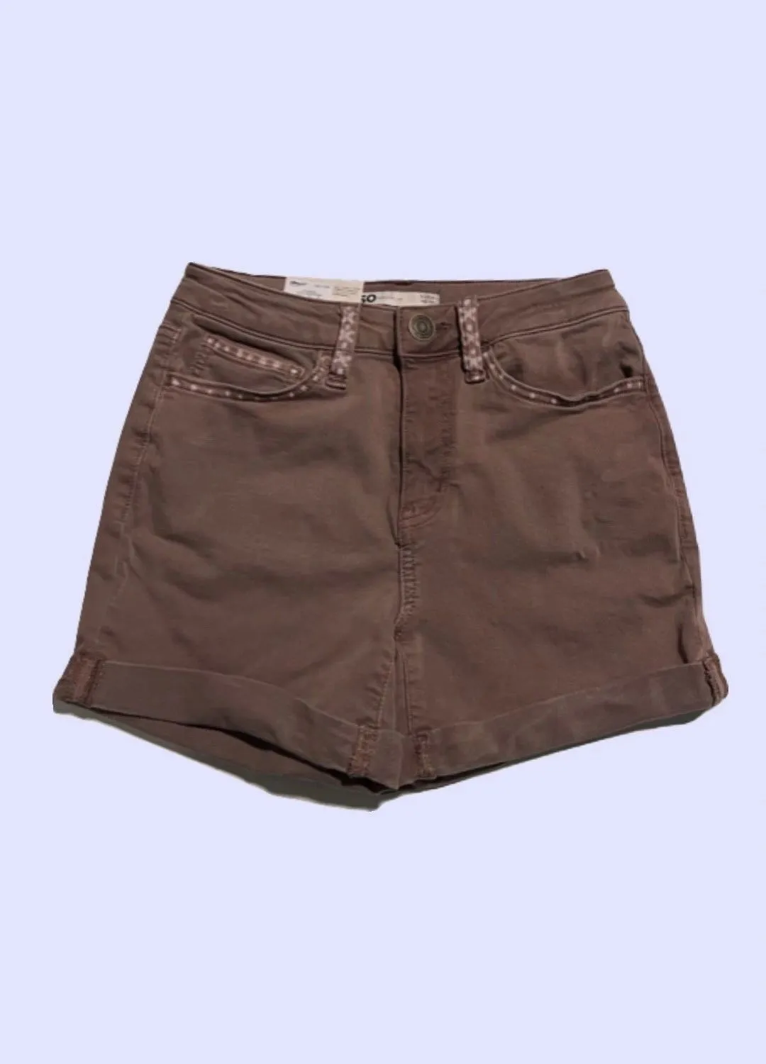 Steer Clear Brown Shorts Midi High Rise ~ Size 1/25W So