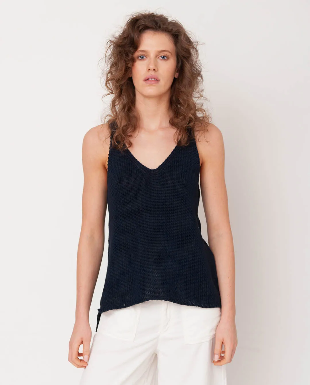 Stella Organi Cotton Vest In Navy