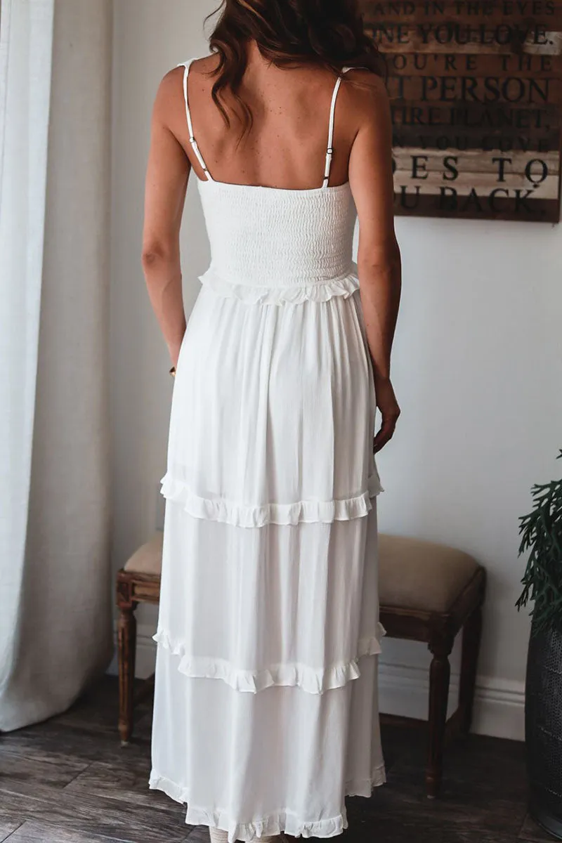Street Solid Spaghetti Strap Princess Dresses