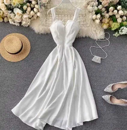 Summer V-Neck Spaghetti Strap Maxi Dress for Women