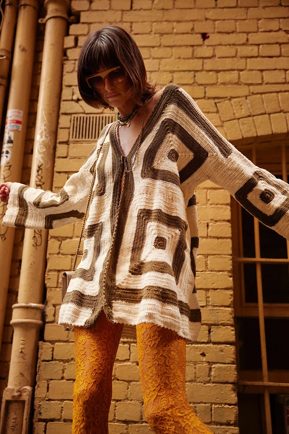 Sundown Crochet Coat
