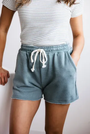 Super Soft Lounge Shorts for Women in Grey Green | DZ24C274-GRAYGREEN