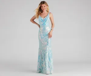 Sylvia Formal Sequin Charming Mermaid Long Dress