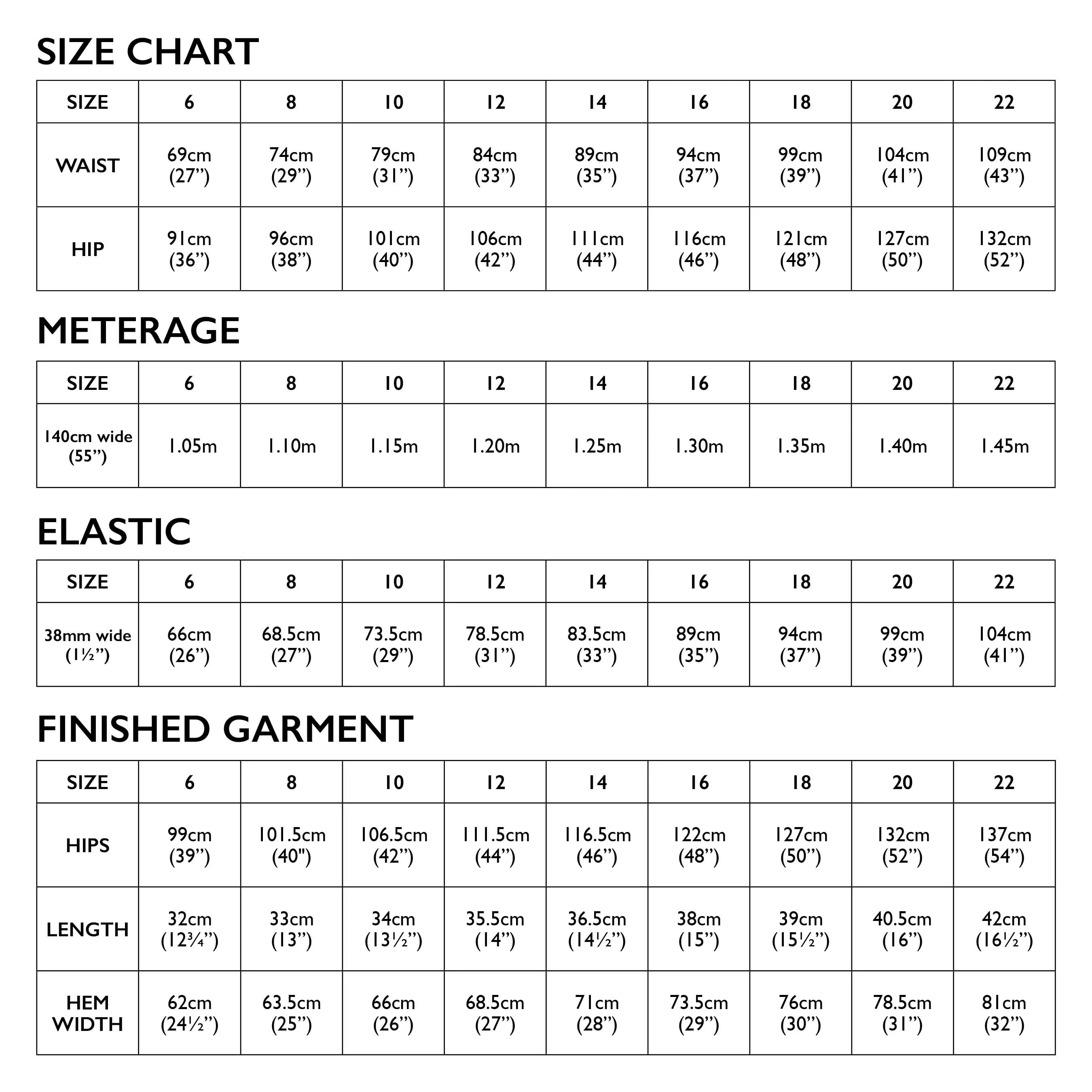 Tessuti Patterns Sonia Shorts - Size 6 to 22