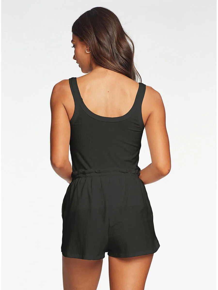 Thalia Shorts in Black Organic Rib